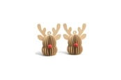 Decoratie - Mumi3D Kersthanger - rendier - beige - 9 cm - 2 st. - 5714255018608