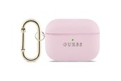 Mobiel - Overige accessoires - GUESS Grained Classic Logo Case for AirPods Pro 3 - Pink - 3666339574789