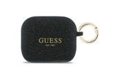 Mobiel - Overige accessoires - GUESS Silicone Glitter Ring Case for AirPods Pro 3 - Black - 3666339577452