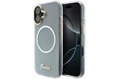 Mobiel - Covers & Cases - GUESS IML Gradient Script Metal MagSafe Case for iPhone 17 - White - 3666339588601
