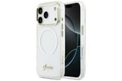 Mobiel - Covers & Cases - GUESS IML Gradient Script Metal MagSafe Case for iPhone 17 Pro Max - White - 3666339588632