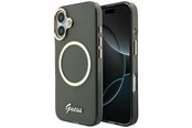 Mobiel - Covers & Cases - GUESS IML Script Metal MagSafe Case for iPhone 17 - Black - 3666339583002