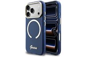 Mobiel - Covers & Cases - GUESS IML Script Metal MagSafe Case for iPhone 17 Pro - Blue - 3666339583828