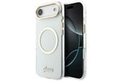 Mobiel - Covers & Cases - GUESS IML Script Metal MagSafe Case for iPhone Air - Clear - 3666339583491