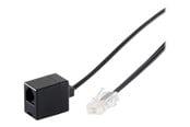 Netwerk - kabel - S-Impuls phone extension cable - 15 m - black - Zwart - 15m - 70235-8/8