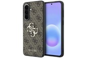 Mobiel - Covers & Cases - GUESS Leather 4G Metal Logo Case for Samsung Galaxy A57 5G - Brown - 3666339620981