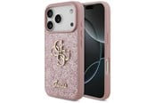 Mobiel - Covers & Cases - GUESS Fixed Glitter Big 4G Case for iPhone 17 Pro / 18 Pro - Pink - 3666339673550
