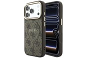 Mobiel - Covers & Cases - GUESS Embossed 4G Classic MagSafe Case for iPhone 17 Pro / 18 Pro - Brown - 3666339655105