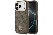 Mobiel - Covers & Cases - GUESS 4G Triangle Logo MagSafe Case for iPhone 17 Pro / 18 Pro - Brown - 3666339676872