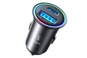 Elektrische auto oplader - SiGN Mini Metal Car Charger 60W - with USB-C & USB-A - SN-CCN04