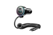 Elektrische auto oplader - SiGN 90W 3-in-1 Fast Car Charger with USB-C Cable - SN-CL07