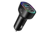 Elektrische auto oplader - SiGN 4-Port Car Charger 45W - PD - QC 3.0 - Black - SN-CL09