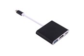 Beelscherm- en tv-kabel - SiGN Adapter USB-C to HDMI - USB-A - USB-C - Black - PC0849B