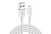 USB-kabel - SiGN USB 2.0 cable with Lightning connector 2.1A - 12W - 1m - White - SKU24477-1