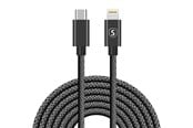 USB-kabel - SiGN USB-C to Lightning Cable 2.1A - 3m - Black - SN-3B