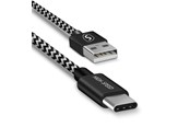 USB-kabel - SiGN Skin USB-C-Cable 2.4A - 12W - 0.25m - Black/White - SNCAB-C025M