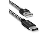 USB-kabel - SiGN Skin USB-C Cable 2.1A - 1.5m - Black/White - SNCAB-C15M