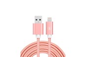USB-kabel - SiGN USB to Lightning Cable - 2.1A - 3m - Nylon - Pink - SNCAB-LIGH3MROSA