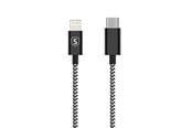 USB-kabel - SiGN Skin USB-C to Lightning Cable 2.4A - 0.25m - Black/White - SNCAB-UL025M