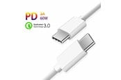 USB-kabel - SiGN Fast Charging Cable USB-C to USB-C 60W - 3A - PD - 0.25m - White - SNCAB-USBC25