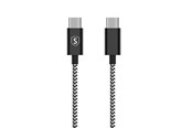 USB-kabel - SiGN Skin USB-C to USB-C cable 2.1A - 0.25m - Black/White - SNCAB-UU025M