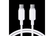 USB-kabel - SiGN USB-C to USB-C cable 60W - 0.25m - White - SN-CC025W