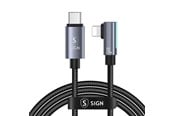 USB-kabel - SiGN USB-C to Lightning Cable 1.2m - 20W - Black - SN-CC-120C