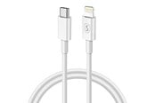 USB-kabel - SiGN USB-C to Lightning Cable 2.4A - 1m - White - SN-LU1M
