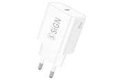 Mobiel - Adapters & Opladers - SiGN Wall Charger USB-C PD - 20W - White - SN-076PDW