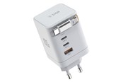 Mobiel - Adapters & Opladers - SiGN 100W GAN Fast Charger with Retractable USB-C Cable - White - SN-100WCC