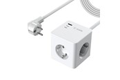 Mobiel - Adapters & Opladers - SiGN PowerCombo Cube Wall Charger 3680w - 2x USB-C - 1x USB-A - 3x AC - 16A - 20W - White - SN-E27