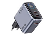 Mobiel - Adapters & Opladers - SiGN 65W Fast Charger with Display - 2x USB-C / 1x USB-A - Gray - SN-UG65W