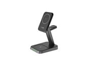 Mobiel - Adapters & Opladers - SiGN 3-in-1 15W Wireless MagSafe Charging Stand for iPhone - Apple Watch - Airpods - Black - SN-3i1