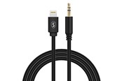 Audiokabel - SiGN Lightning to Aux 3.5mm Audio Cable - 1m - Black - IP7G2500LAGR
