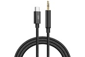 Audiokabel - SiGN USB-C to AUX 3.5mm Audio/Sound cable - 1m - Black/Nylon - SAS6450B