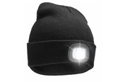 Zaklampen en koplampen - SiGN Beanie with LED lamp USB - Black - SN-HLED