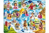 Puzzels - Larsen Puzzles Puzzel Kinderen van over de hele wereld - 15-delige, Maxi - NM8