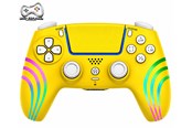 Gaming accessoires - Deep Explorer RGB Wireless - Wave Yellow Edition - Wireless Controller - Sony PlayStation 5 - 3760430320549