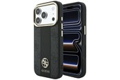 Mobiel - Covers & Cases - GUESS 4G with Stripe Round and Classic Logos MagSafe Case for iPhone 17 Pro / 18 Pro - Black - 3666339652500