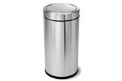 Afvalscheiding - Simplehuman afvalbak met kanteldeksel – 55 L – geborsteld roestvrij staal - CW1442