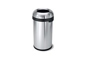 Afvalscheiding - Simplehuman open afvalbak – Bullet – 60 L – geborsteld roestvrij staal - CW1407