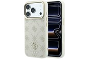 Mobiel - Covers & Cases - GUESS Peony 4G Small Logo MagSafe case for iPhone 17 Pro / 18 Pro - beige - 3666339654221