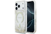 Mobiel - Covers & Cases - GUESS Resin Bottom Glitter MagSafe Case for iPhone 18 Pro / 17 Pro - Gold - 3666339673574