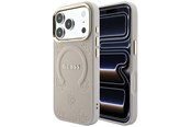 Mobiel - Covers & Cases - GUESS Saffiano Peony & Ring MagSafe case for iPhone 17 Pro / 18 Pro - pink - 3666339654542