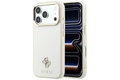 Mobiel - Covers & Cases - GUESS Saffiano Small 4G & Classic Logo MagSafe case for iPhone 17 Pro Max / 18 Pro Max - beige - 3666339652791