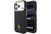 Mobiel - Covers & Cases - GUESS Stripe Peony 4G Logo MagSafe Case for iPhone 17 Pro / 18 Pro - Black - 3666339653224