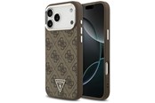 Mobiel - Covers & Cases - GUESS 4G Triangle Logo MagSafe Case for iPhone 18 Pro Max / 17 Pro Max - Brown & Silver - 3666339682439