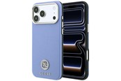 Mobiel - Covers & Cases - GUESS Grained Round Strass Logo MagSafe Case for iPhone 18 Pro Max / 17 Pro Max - Blue - 3666339653835
