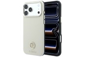 Mobiel - Covers & Cases - GUESS Grained Round Strass Logo MagSafe Case for iPhone 18 Pro / 17 Pro - Beige - 3666339653903