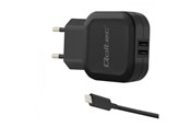 Mobiel - Adapters & Opladers - Qoltec Voedingsadapter 50188 - 17 W - 2 x USB-A - USB-C-kabel - 50188